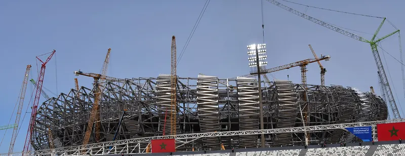 The new Prince Moulay Abdellah Stadium under construction in Rabat, 2025
