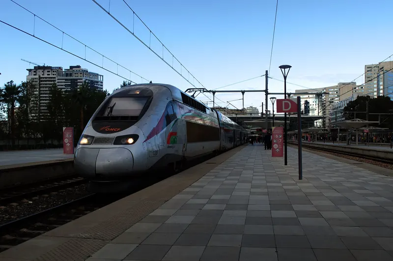 Al Boraq high-speed train at Tangier station